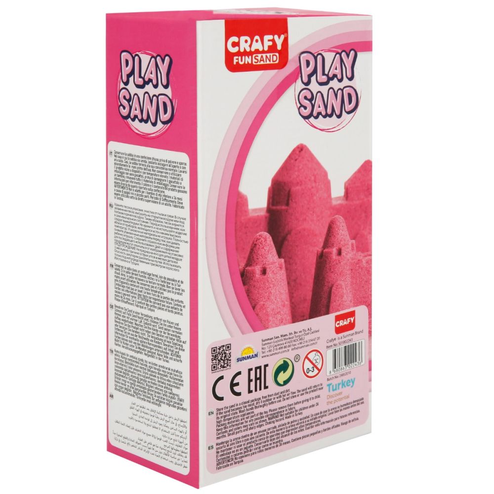 Кинетичен пясък, Crafy, 1 кг, Розов