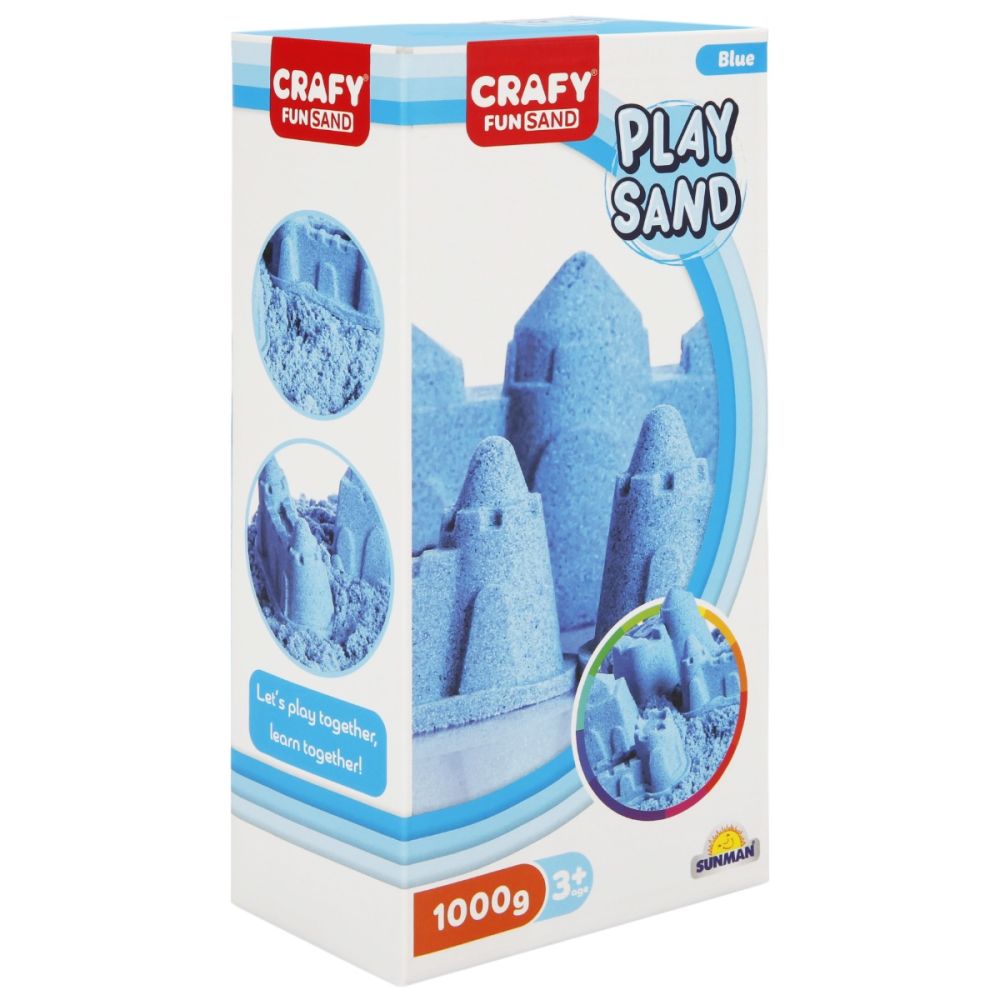 Кинетичен пясък, Crafy, 1 кг, Син