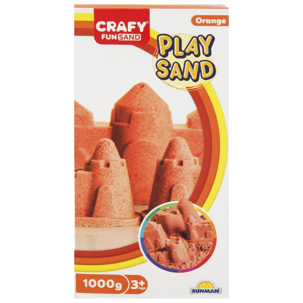 Кинетичен пясък, Crafy, 1 кг, Оранжев