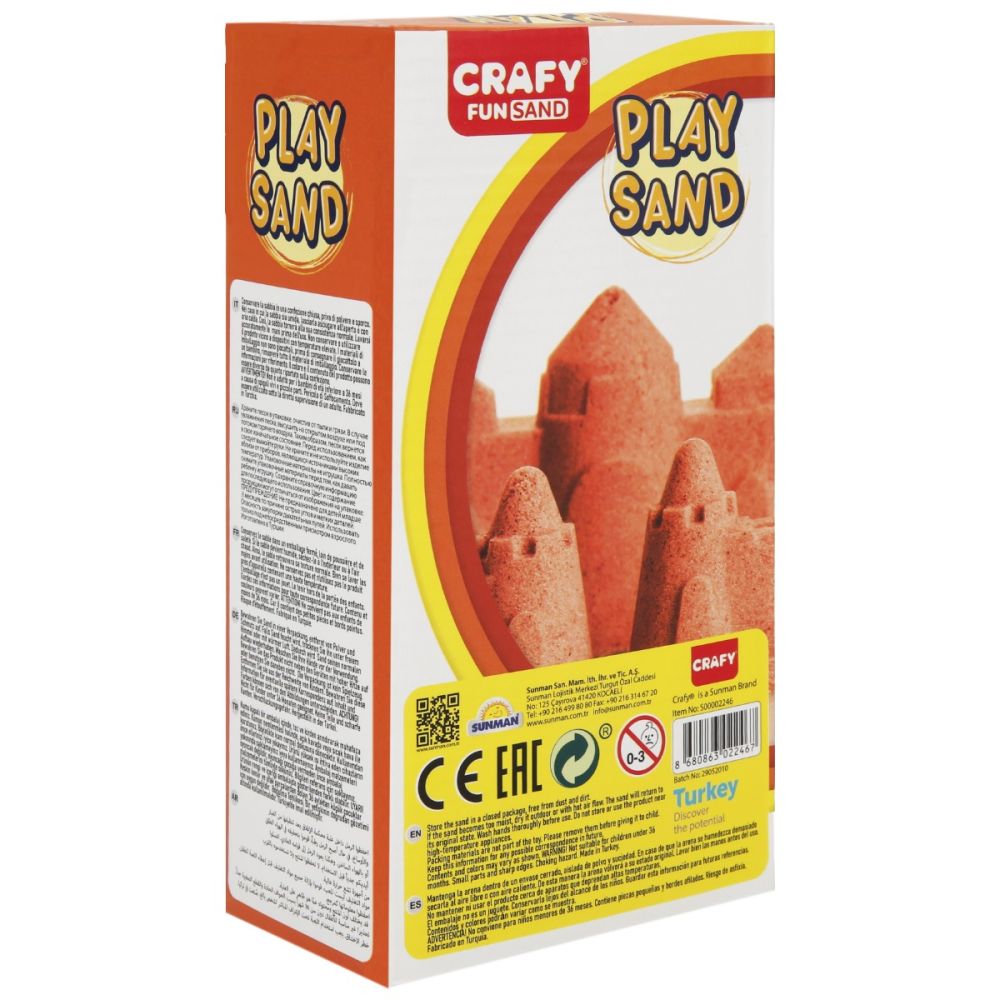 Кинетичен пясък, Crafy, 1 кг, Оранжев