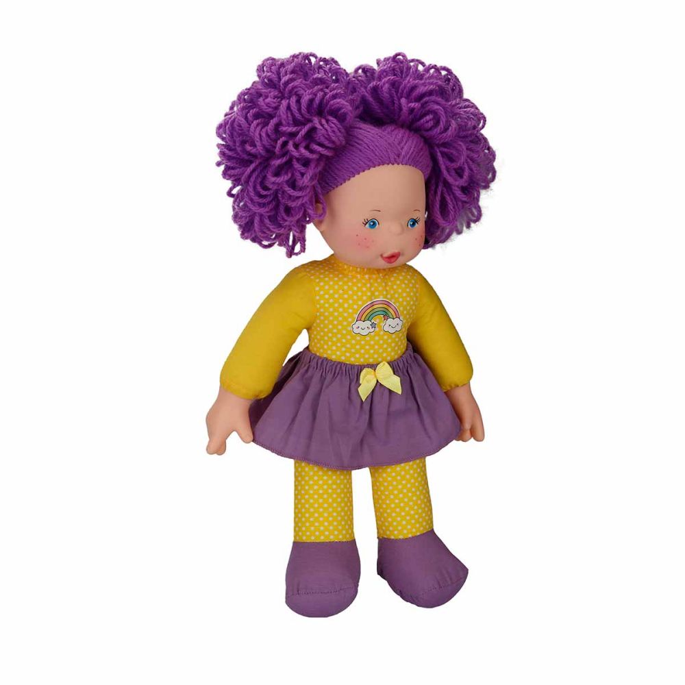 Кукла Дъга, Dollz And More, С лилава коса, 35 см