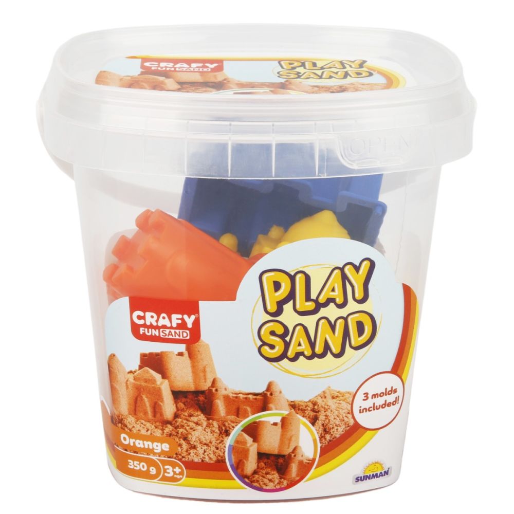 Пясък за моделиране, Crafy, Оранжев, 350 гр