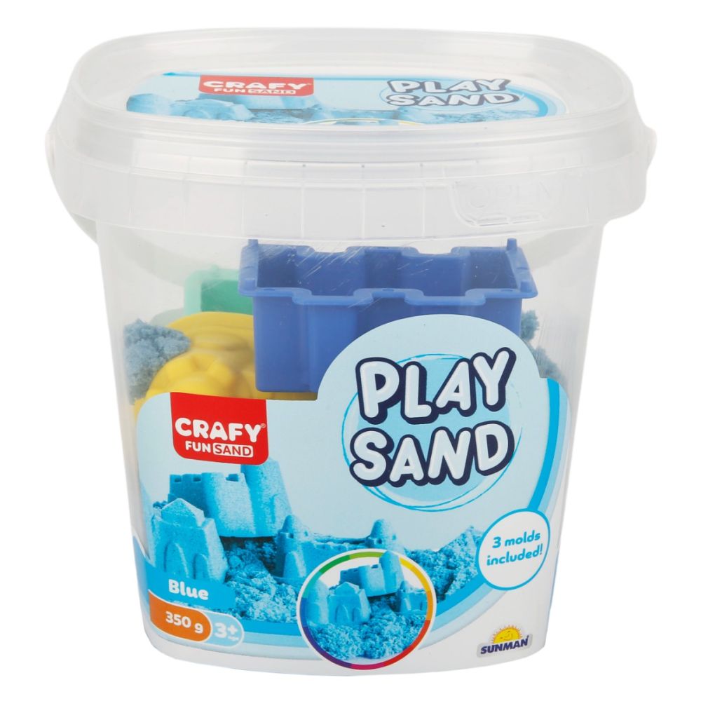Пясък за моделиране, Crafy, Син, 350 гр