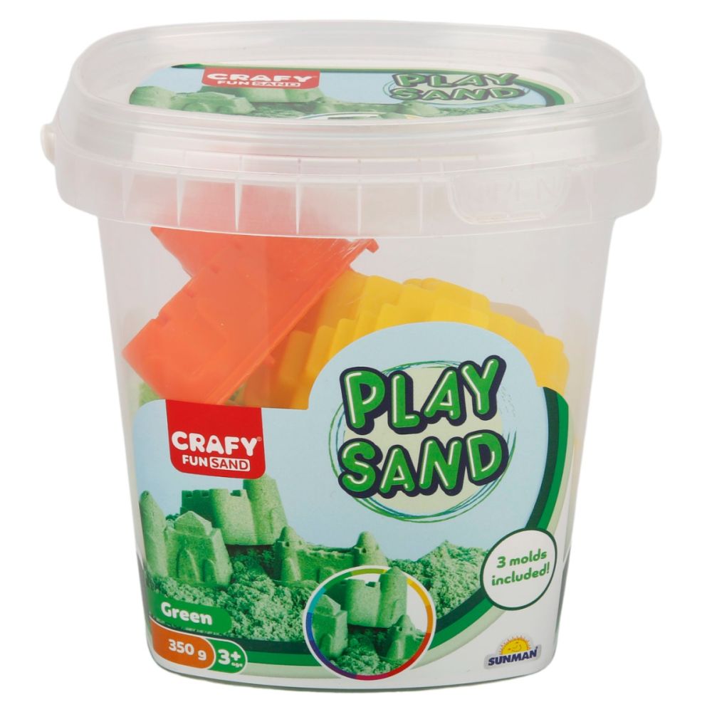 Пясък за моделиране, Crafy, Зелен, 350 гр