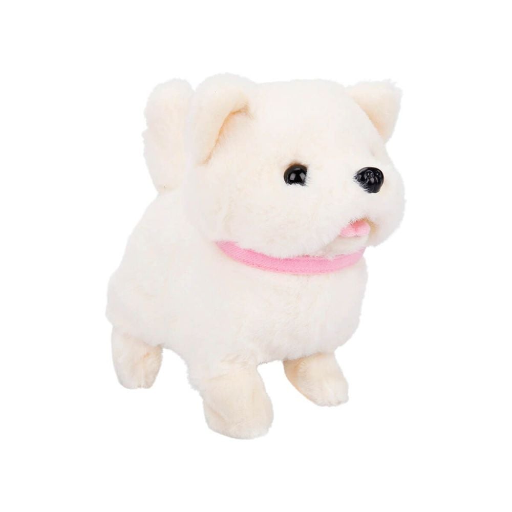 Интерактивна плюшена играчка със звуци, Puffy Friends, Кученцето Cookie, бяло