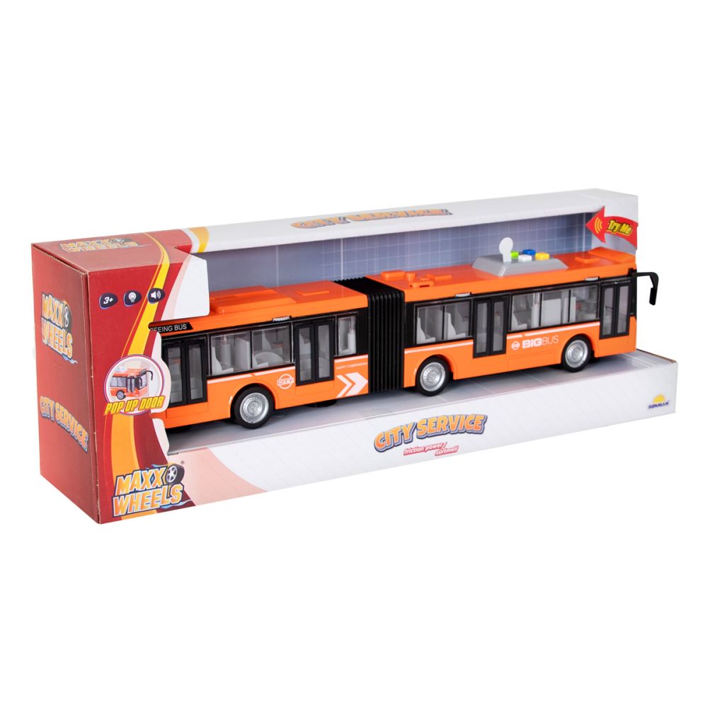 Автобус със светлини и звуци, Maxx Wheels, 1:16