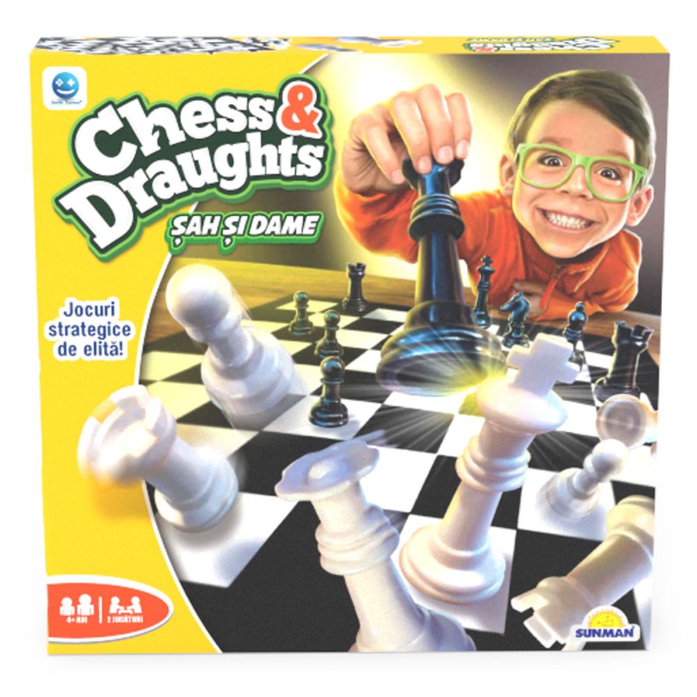 Комплект за игра с шах и дама, Smile Games