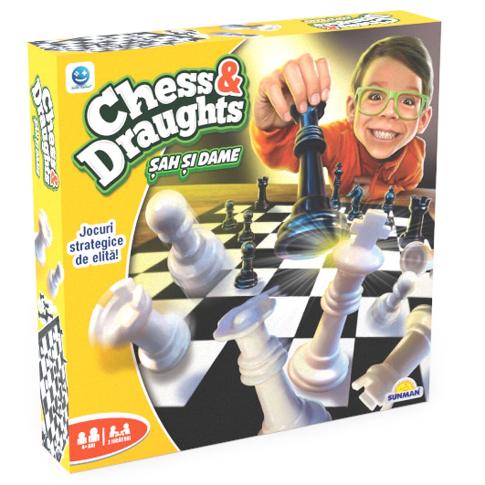 Комплект за игра с шах и дама, Smile Games