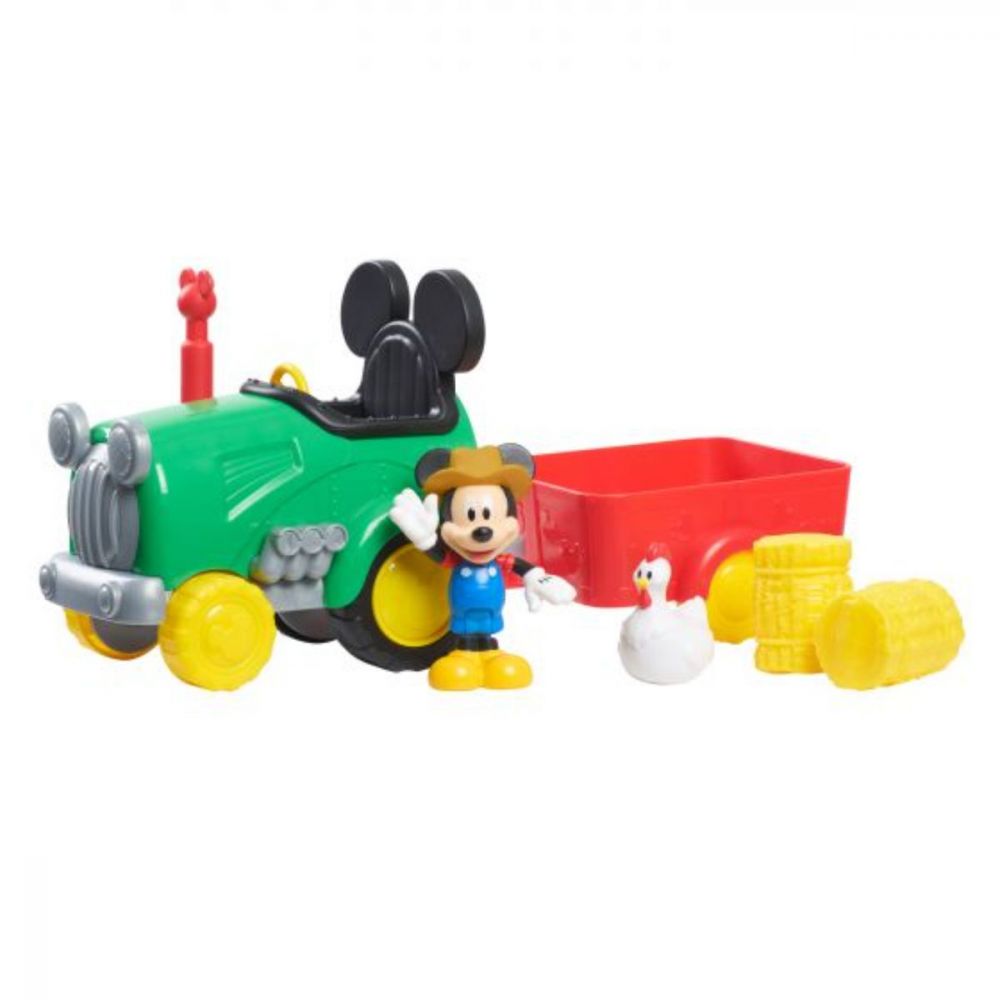 Комплект трактор с ремарке и фигурка Disney Mickey Mouse