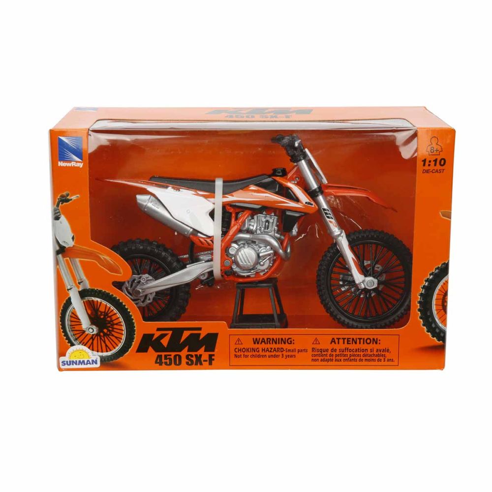 Метален мотоциклет, New Ray, KTM 450 SX-F 2018, 1:10