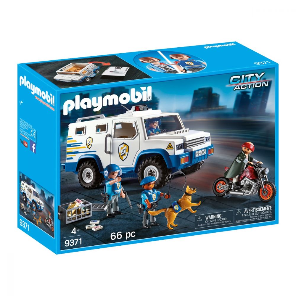 Комплект Playmobil City Action - Бронирана полицейска кола (9371)