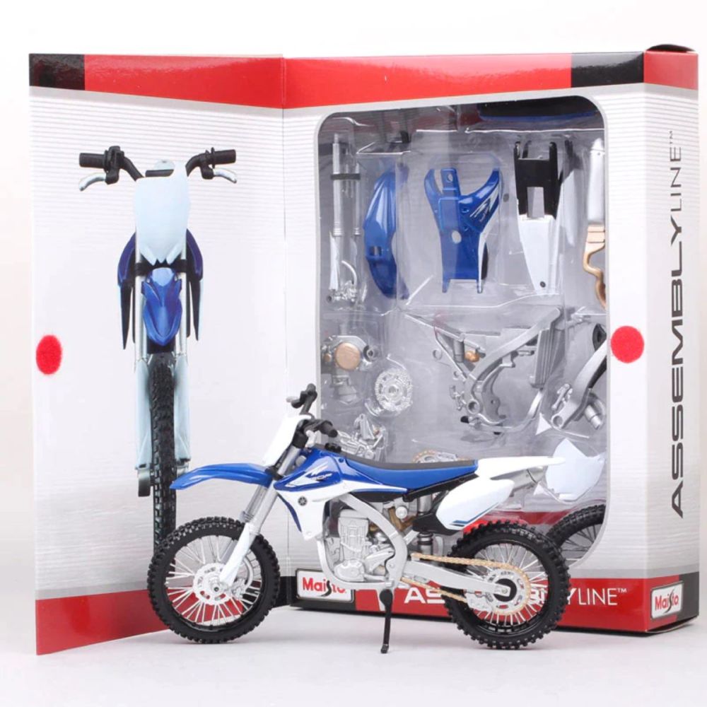 Мотоциклет за сглобяване Maisto, Yamaha YZ 450 F 2013, 1:12, Син