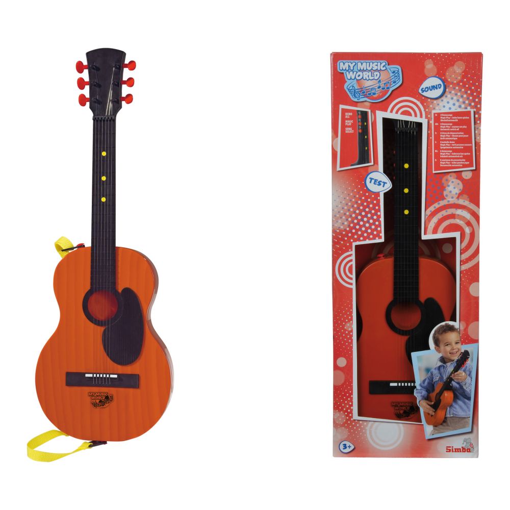 Рок/кънтри китара с аудио функции Simba, 54 см, Кафяв