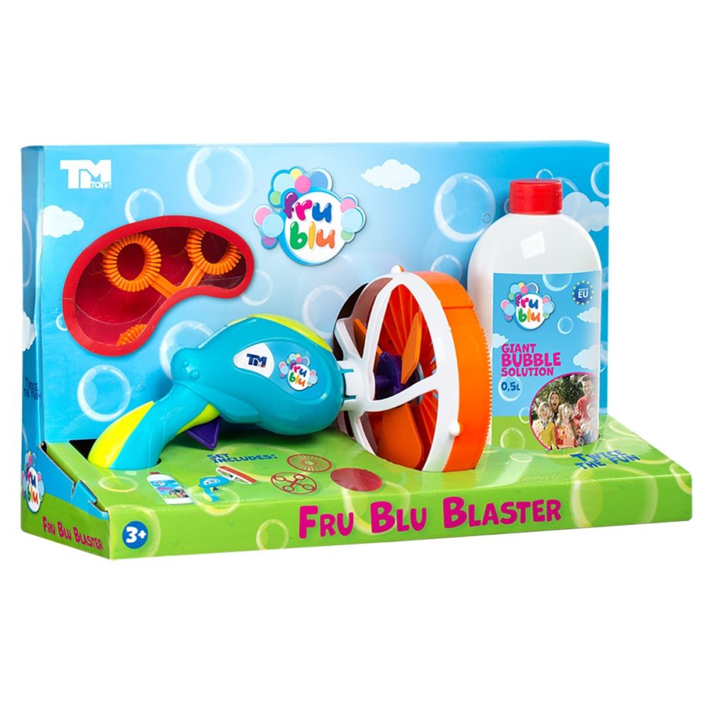 Комплект бластер и разтвор за сапунени балони, Fru Blu, Blaster 2 in 1