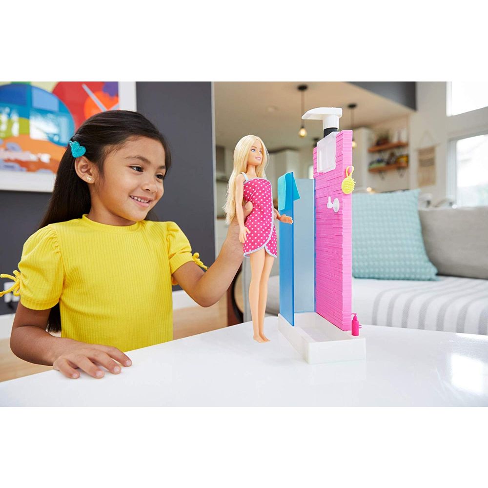 Комплект кукла Barbie с душ аксесоари, FXG51