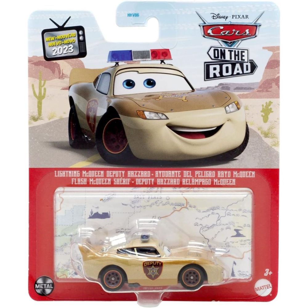 Метална количка, Disney Cars, Lightning McQueen Deputy Hazzard, 1:55, HKY55