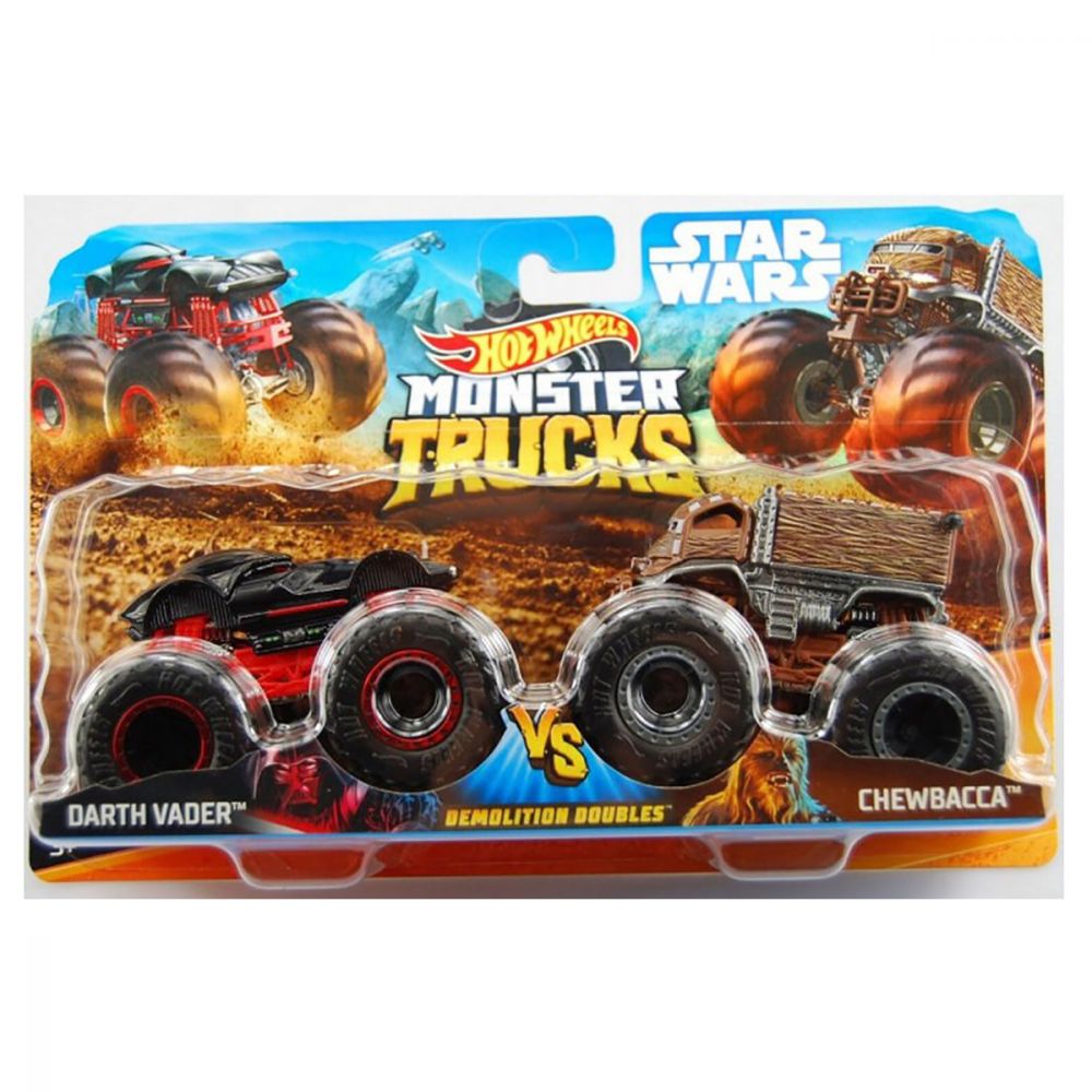 Комплект от две коли Hot Wheels, Darth Vader, Chewbacca, GBT67
