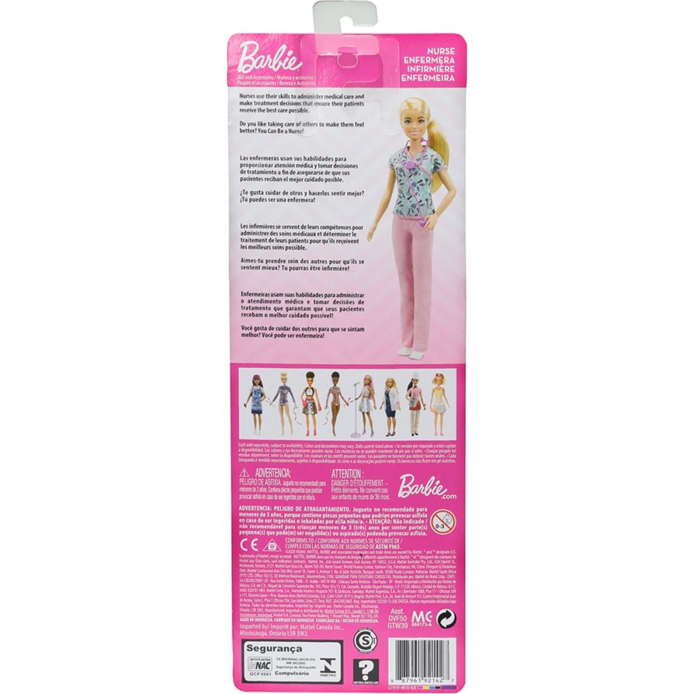 Кукла Barbie Кариера, Медицинска Сестра GTW39