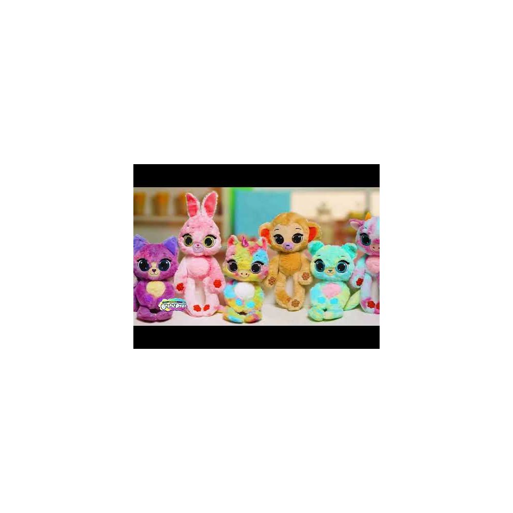 Ароматизирана плюшена играчка, Bubble Pops, S1, Grape Glee Kitty, 34 см