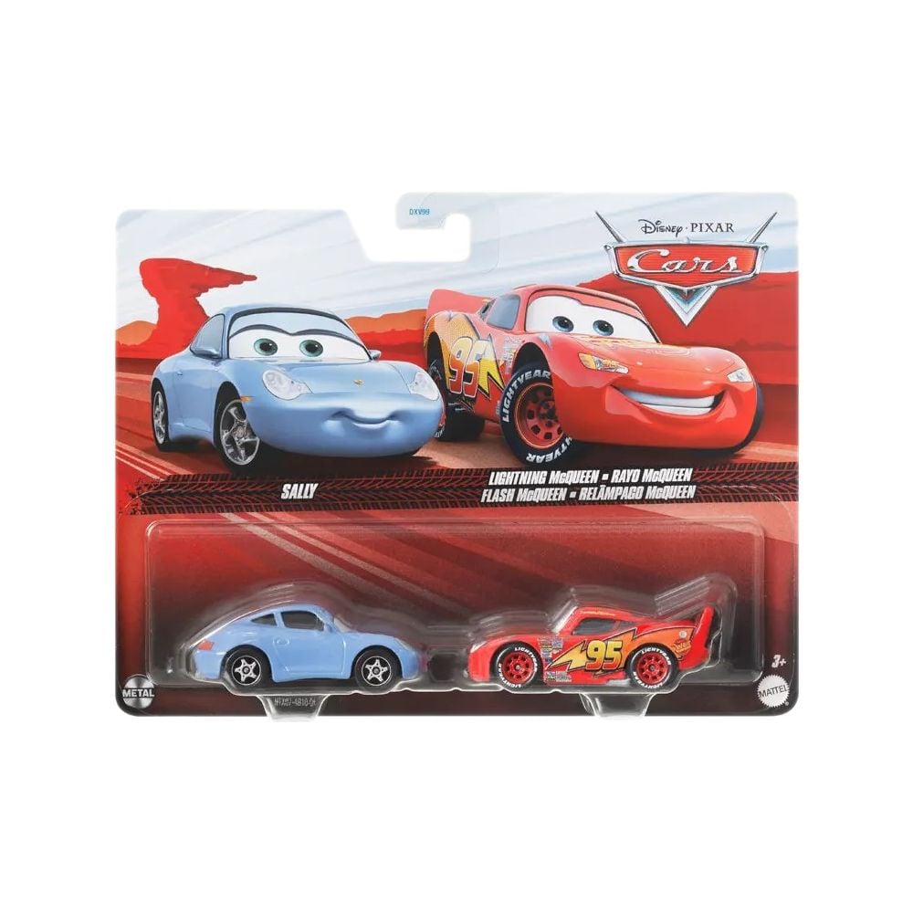 Комплект колички Disney Cars 3, Sally и Lightning McQueen, 1:55, HTX07