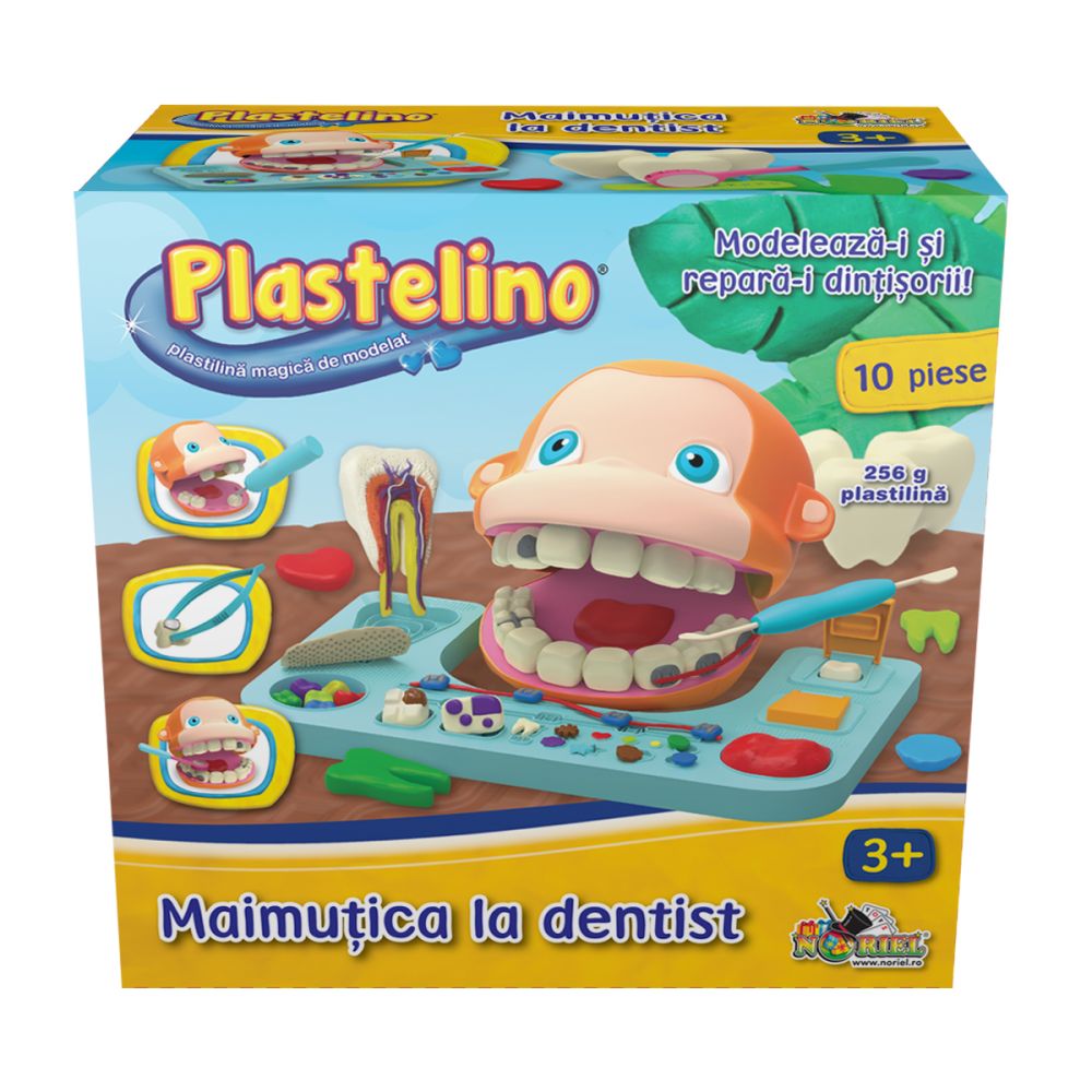 Комплект за моделиране с пластилин Plastelino - Маймунка на зъболекар 2