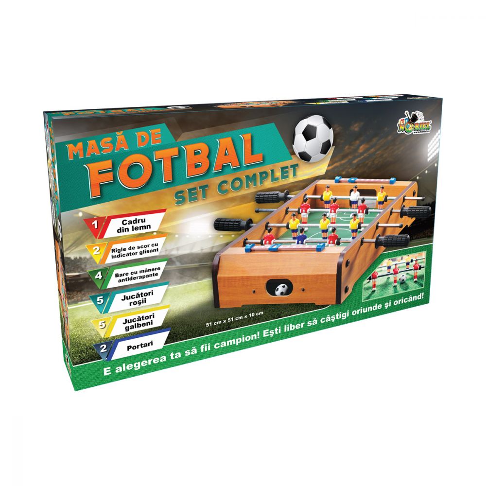 Малка дървена футболна маса Noriel Games, 51 см