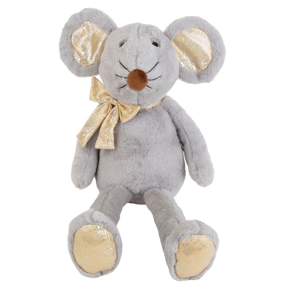 Плюшена играчка, Noriel, Сива мишка, 34 см