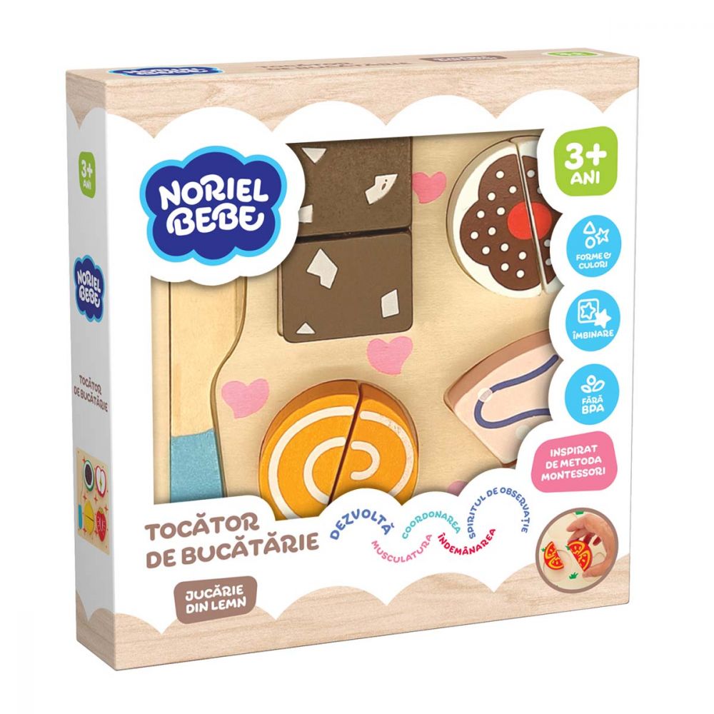 Дървена играчка Noriel Wood, Кухненска дъска със сладки