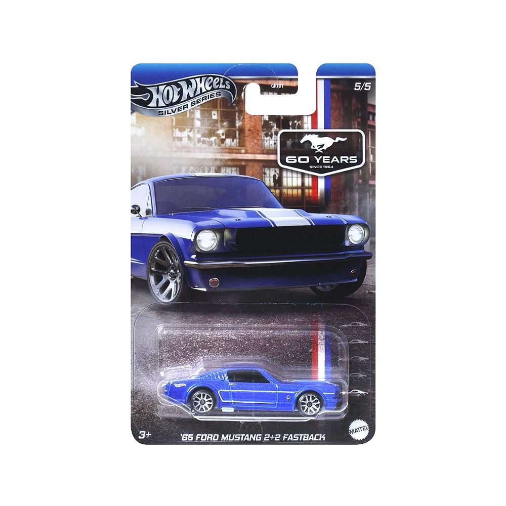 Метална количка, Hot Wheels, 65 Ford Mustang 2+2 Fastback, JBY49