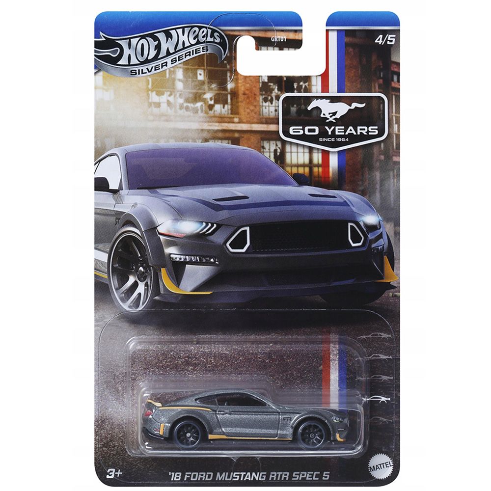 Метална количка, Hot Wheels, 18 Ford Mustang RTR Spec 5, JBY53
