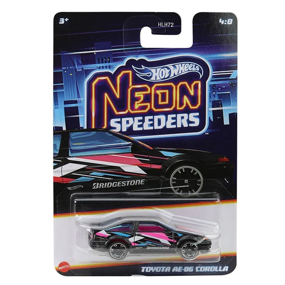 Метална количка, Hot Wheels, Neon Speeders, Toyota AE-Corolla, JCB03