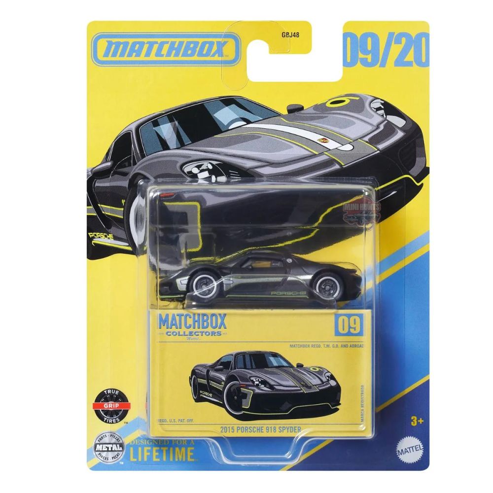 Метална количка, Matchbox, Porsche 918 Spyder 2015, JCL37