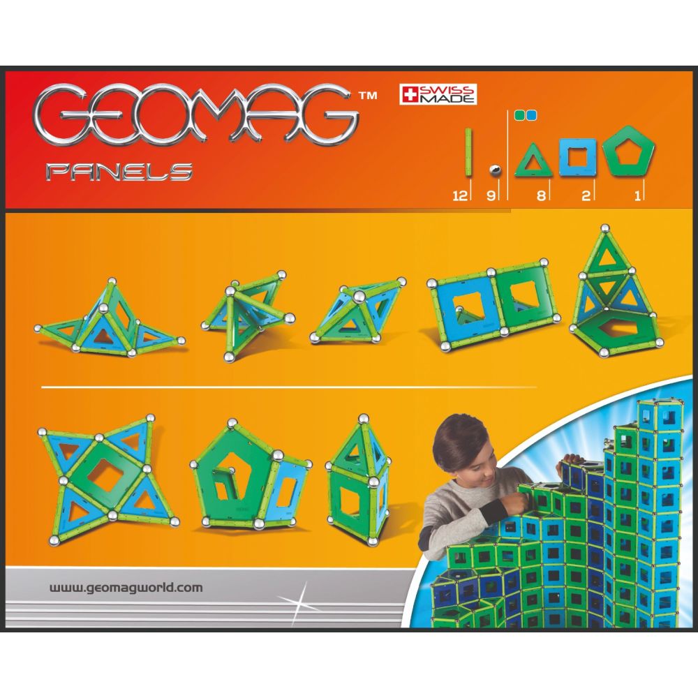 Игра с магнитна конструкция Geomag Panels, 32 части