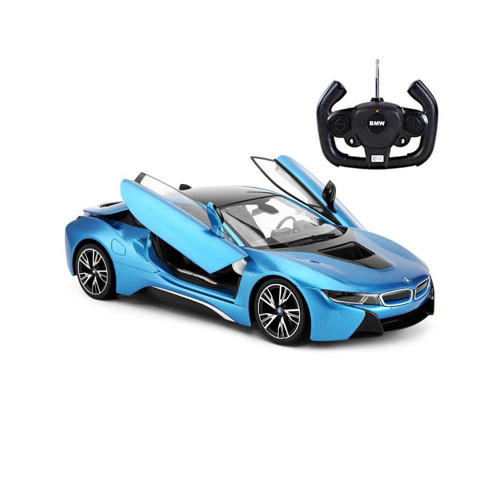 Количка с дистанционно BMW i8 Rastar, 1:14, Синя
