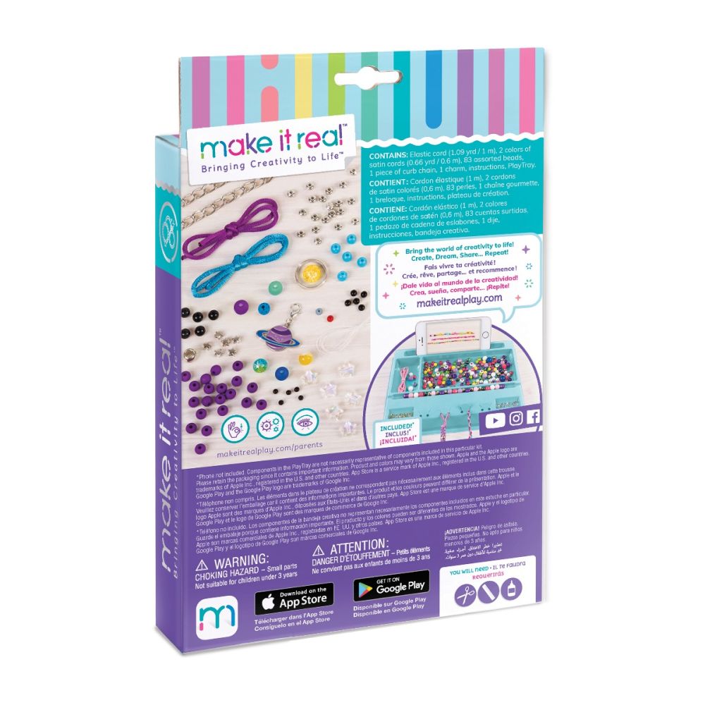Комплект за гривни с висулки Make it Real Cosmic Charm, 90 части
