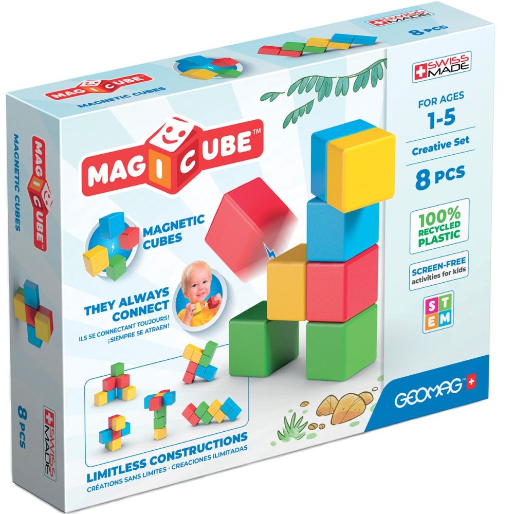 Строителна игра Geomag, Magnetic Magic Cube, 8 части