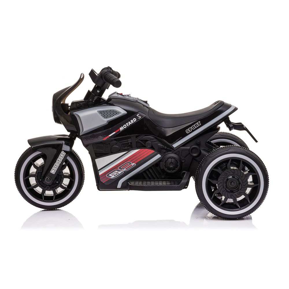 Електрически мотоциклет, 6V, Черен
