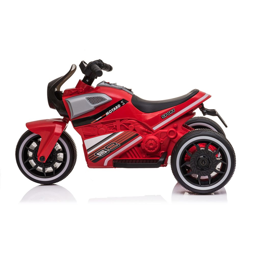 Електрически мотоциклет, 6V, Червен