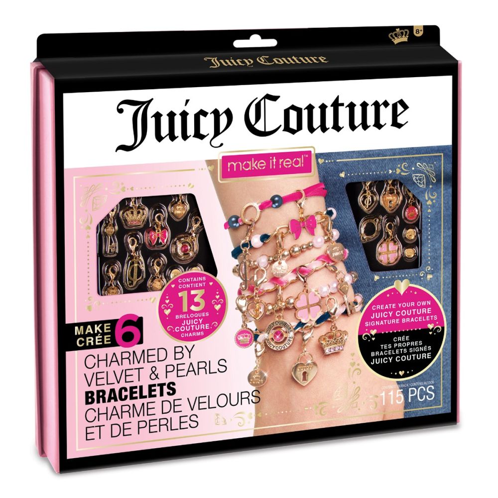 Комплект гривни и бижута Juicy Couture Charmed By Velvet and Pearls, Make It Real
