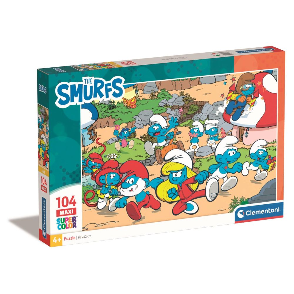 Пъзел Clementoni, Maxi, The Smurfs, 104 части