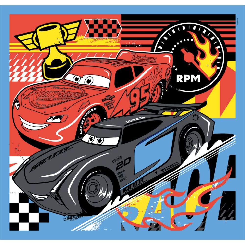 Пъзел Clementoni, Disney Cars, Glow Racers, 3 x 48 части