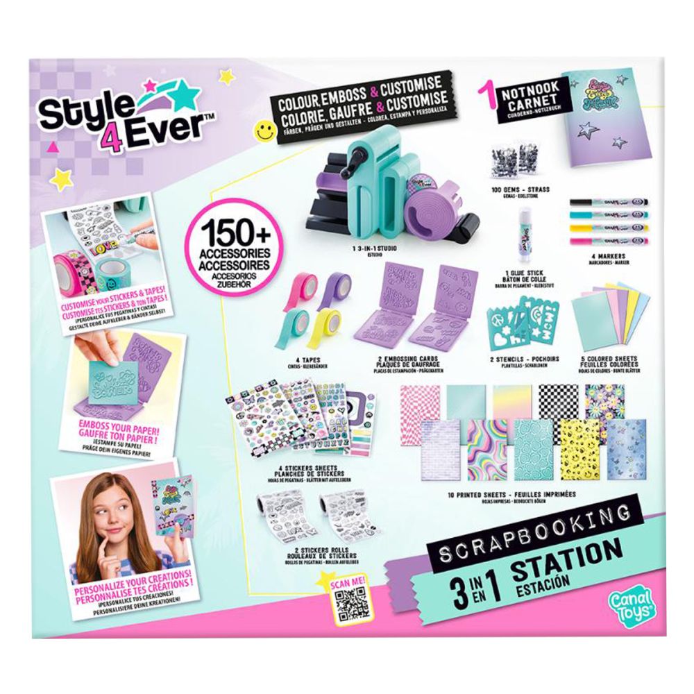 Креативен комплект 3 в 1, Style 4 Ever, Scrapbooking, 150 аксесоара