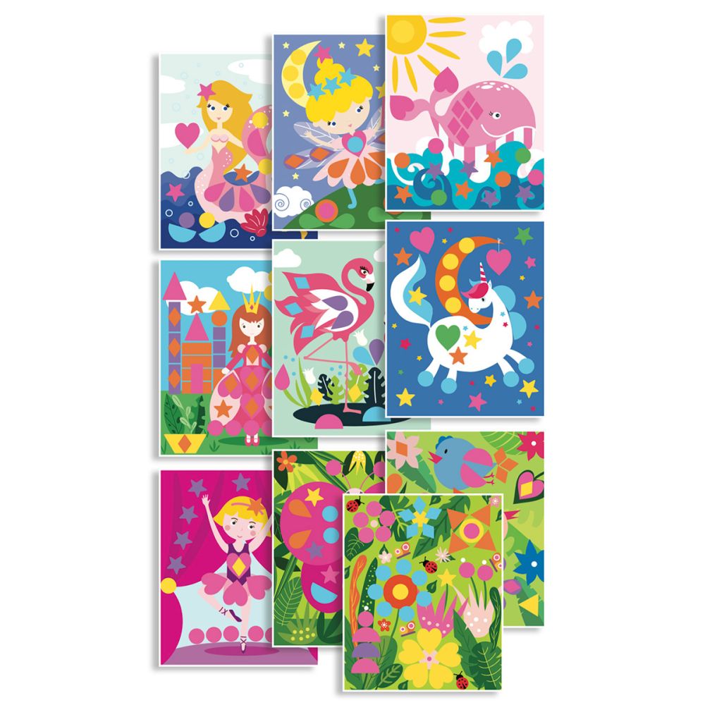 Творческа игра, Sycomore, Цветни стикери за момичета