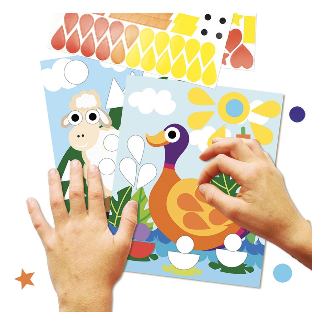 Творческа игра, Sycomore, Цветни стикери с животни