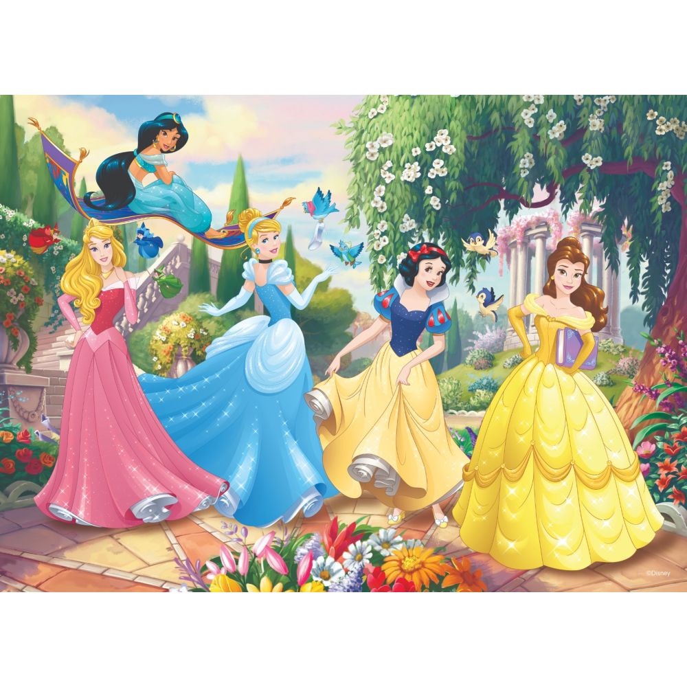 Пъзел 2 в 1 Lisciani Disney Princess, Парти в градината, Plus, 60 части