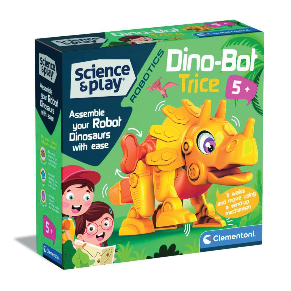 Строителен комплект, Clementoni, Science and Play, Роботът Дино Трицератопс