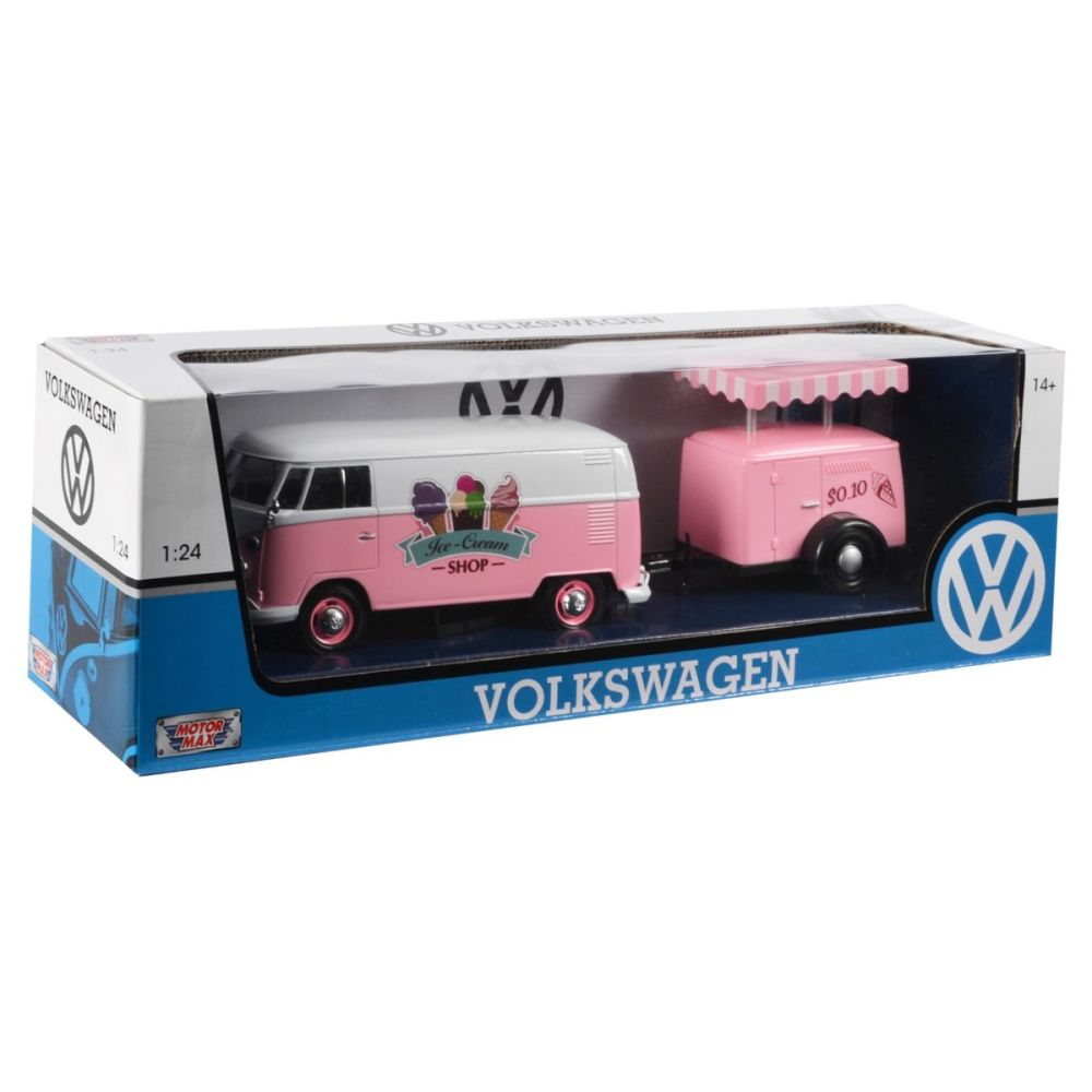 Ван с ремарке Motormax, Volkswagen Type 2 T1 Ice Cream, 1:24