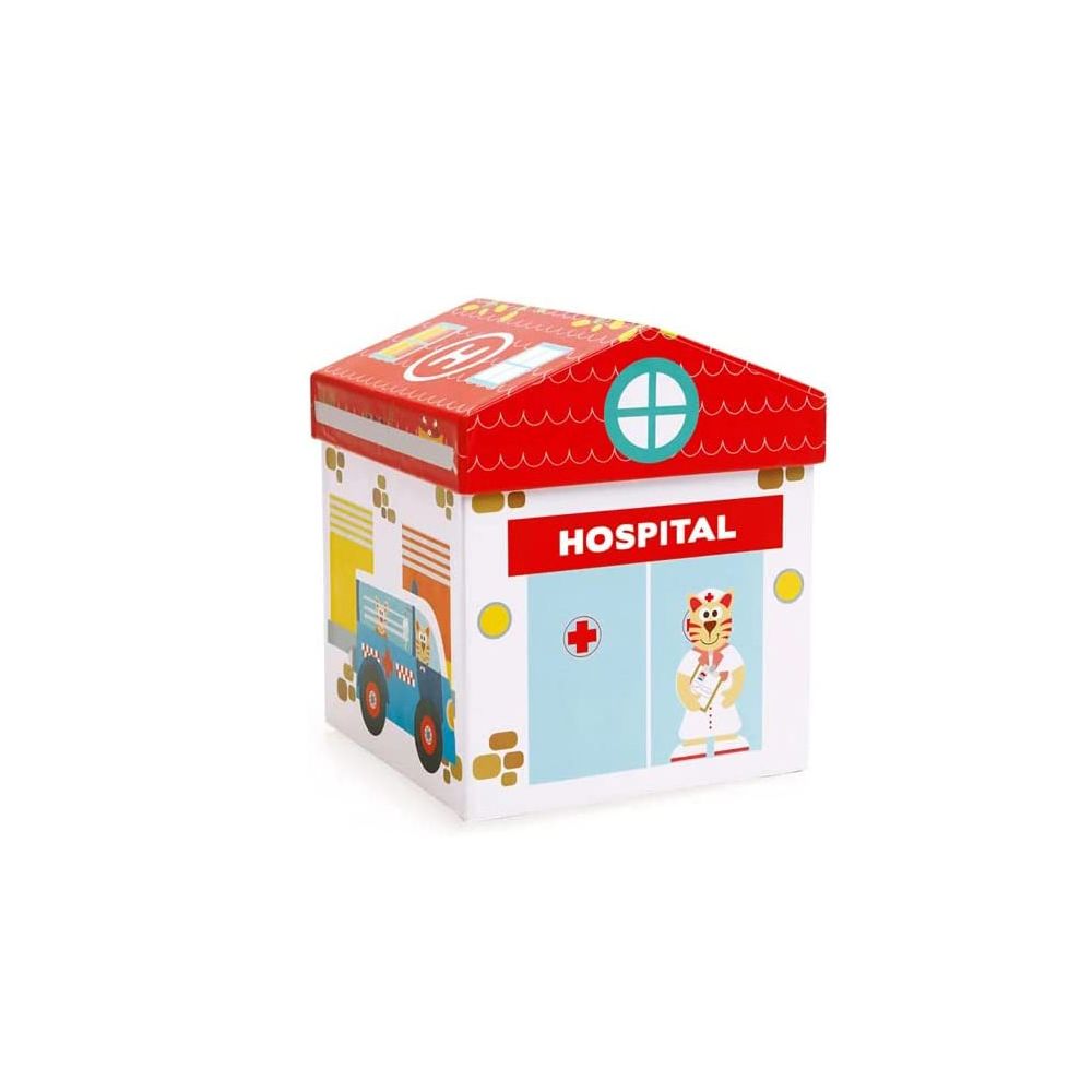 Комплект за игра, Болница с линейка и 3 фигурки, Scratch