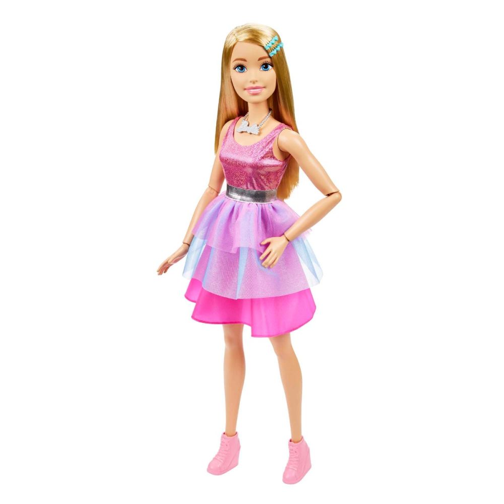 Кукла в розов тоалет, Barbie, 71 см, HJY02