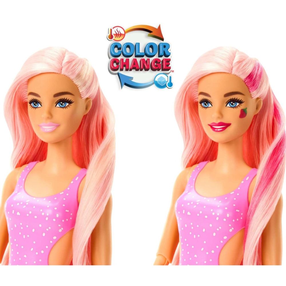 Кукла с аксесоари Barbie, Color Pop Reveal Fruit, Ягода и Лимон, 8 изненади, HNW41